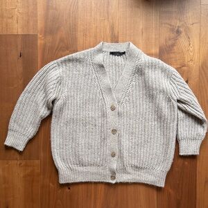 JENNI KAYNE Alpaca Wool Cocoon Cardigan / XS Oatmeal